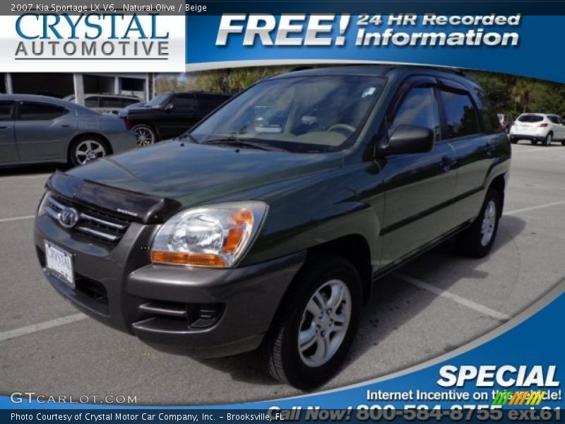 Natural Olive / Beige 2007 Kia Sportage LX V6