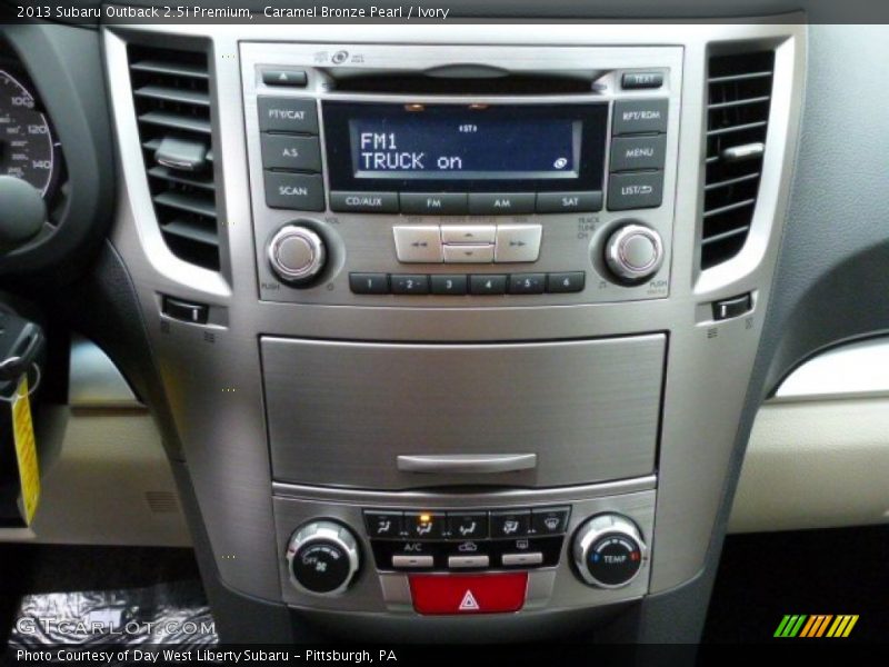 Controls of 2013 Outback 2.5i Premium