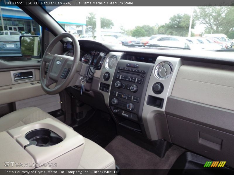 Blue Flame Metallic / Medium Stone 2010 Ford F150 XLT Regular Cab 4x4