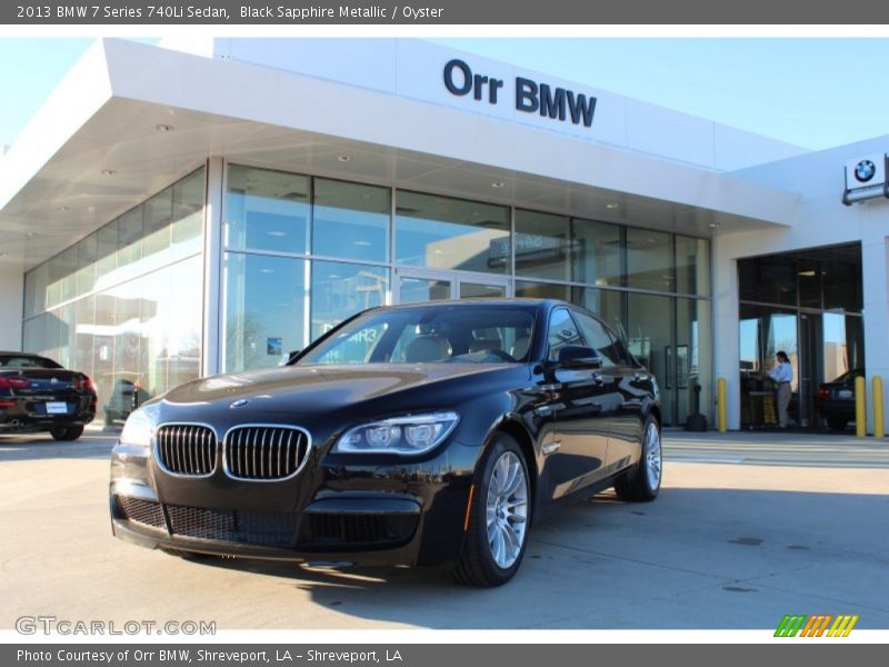 Black Sapphire Metallic / Oyster 2013 BMW 7 Series 740Li Sedan