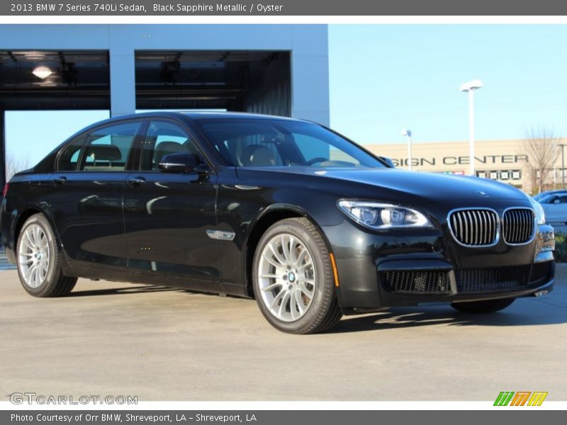 Black Sapphire Metallic / Oyster 2013 BMW 7 Series 740Li Sedan