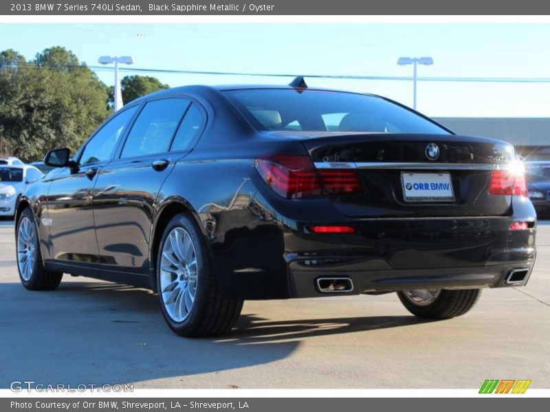 Black Sapphire Metallic / Oyster 2013 BMW 7 Series 740Li Sedan