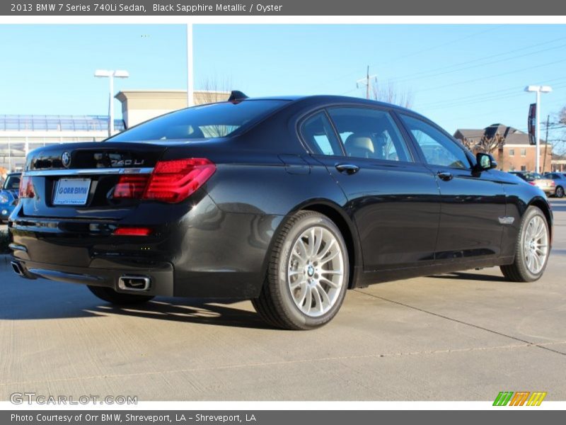 Black Sapphire Metallic / Oyster 2013 BMW 7 Series 740Li Sedan