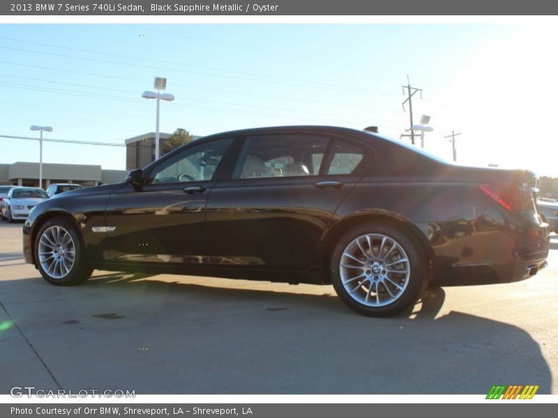 Black Sapphire Metallic / Oyster 2013 BMW 7 Series 740Li Sedan