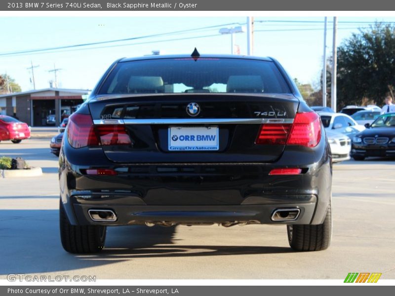Black Sapphire Metallic / Oyster 2013 BMW 7 Series 740Li Sedan