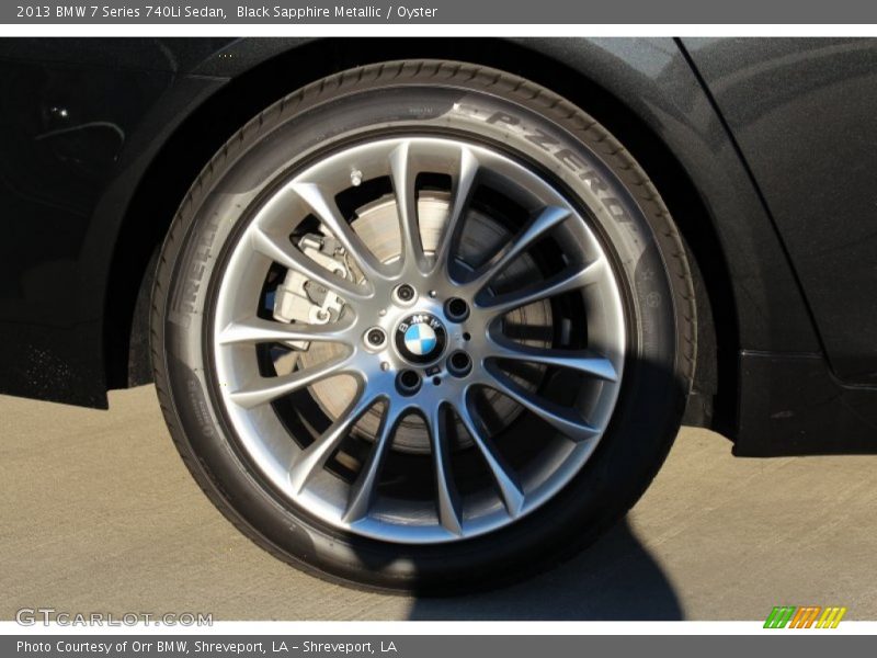 Black Sapphire Metallic / Oyster 2013 BMW 7 Series 740Li Sedan