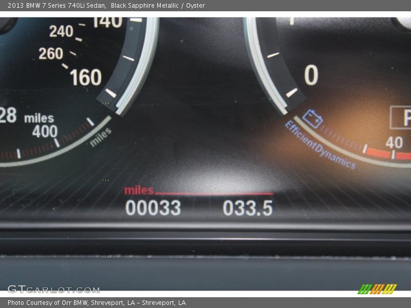Black Sapphire Metallic / Oyster 2013 BMW 7 Series 740Li Sedan
