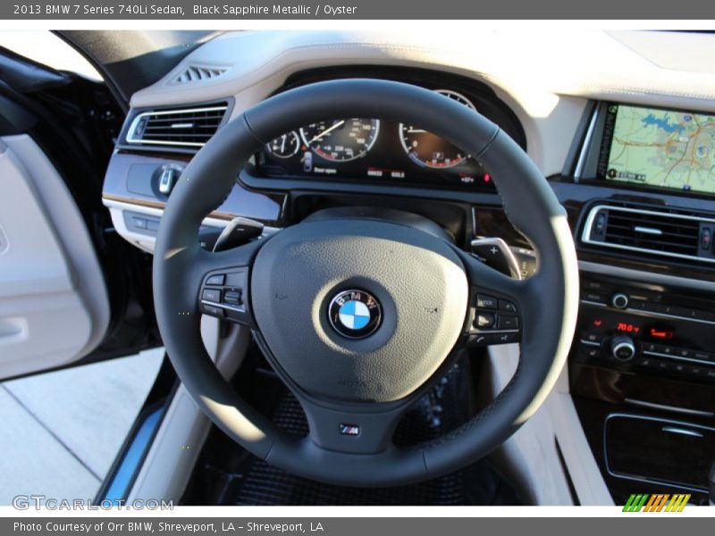 Black Sapphire Metallic / Oyster 2013 BMW 7 Series 740Li Sedan