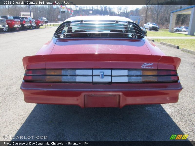 Red / Red 1981 Chevrolet Camaro Berlinetta