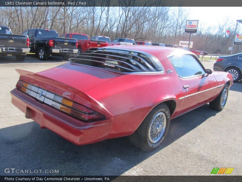 Red / Red 1981 Chevrolet Camaro Berlinetta