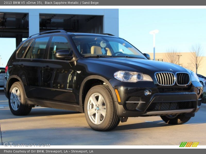 Black Sapphire Metallic / Sand Beige 2013 BMW X5 xDrive 35i