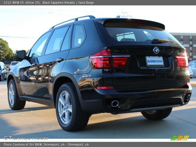 Black Sapphire Metallic / Sand Beige 2013 BMW X5 xDrive 35i