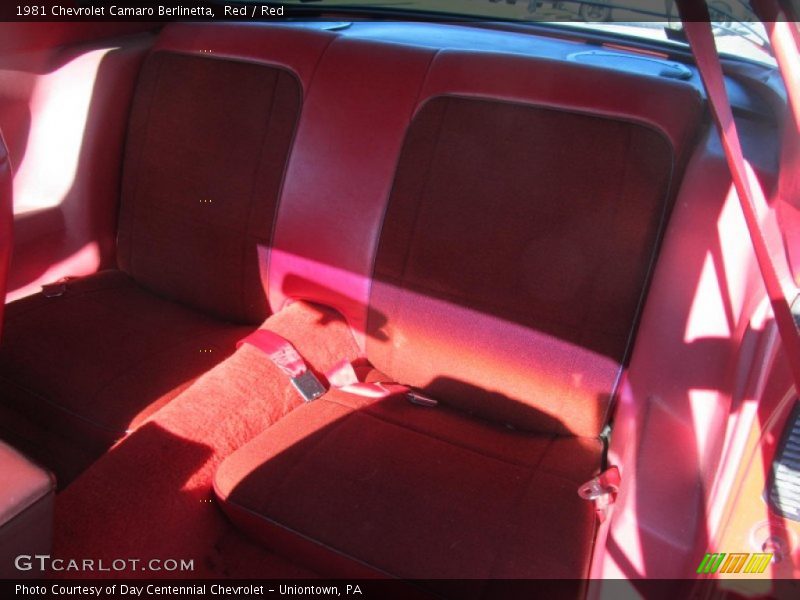 Rear Seat of 1981 Camaro Berlinetta