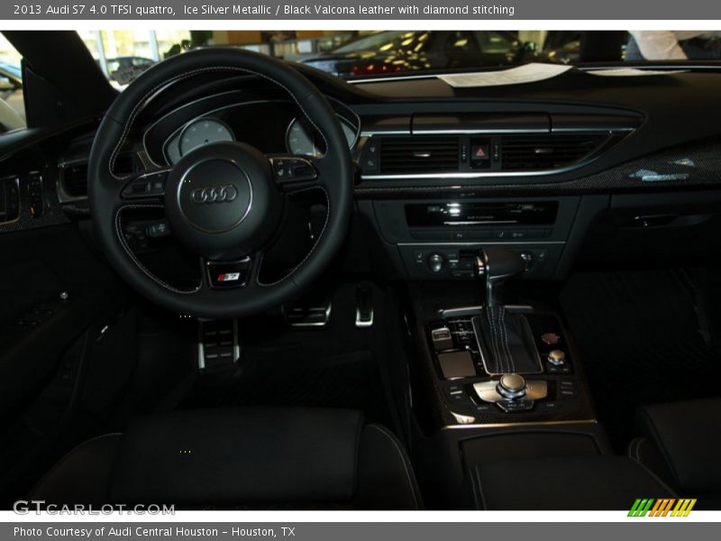 Ice Silver Metallic / Black Valcona leather with diamond stitching 2013 Audi S7 4.0 TFSI quattro