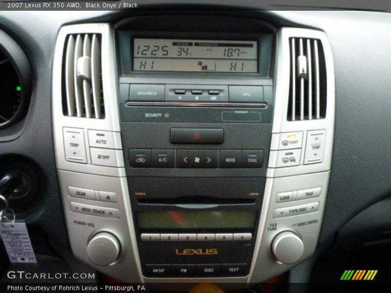 Black Onyx / Black 2007 Lexus RX 350 AWD