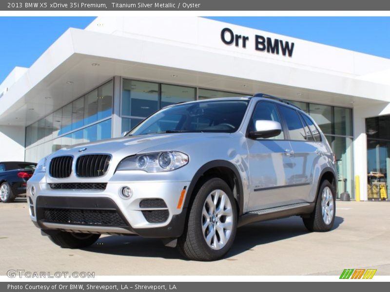 Titanium Silver Metallic / Oyster 2013 BMW X5 xDrive 35i Premium