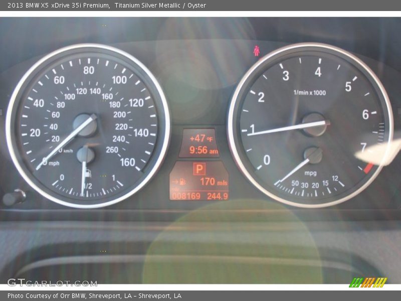 Titanium Silver Metallic / Oyster 2013 BMW X5 xDrive 35i Premium