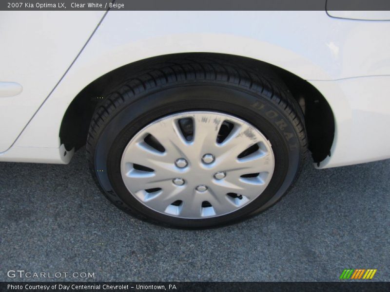 Clear White / Beige 2007 Kia Optima LX