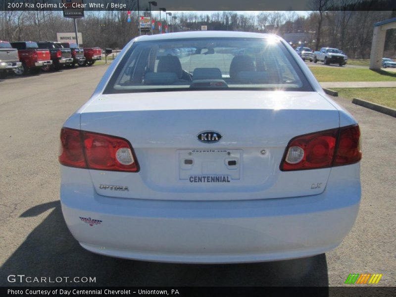 Clear White / Beige 2007 Kia Optima LX