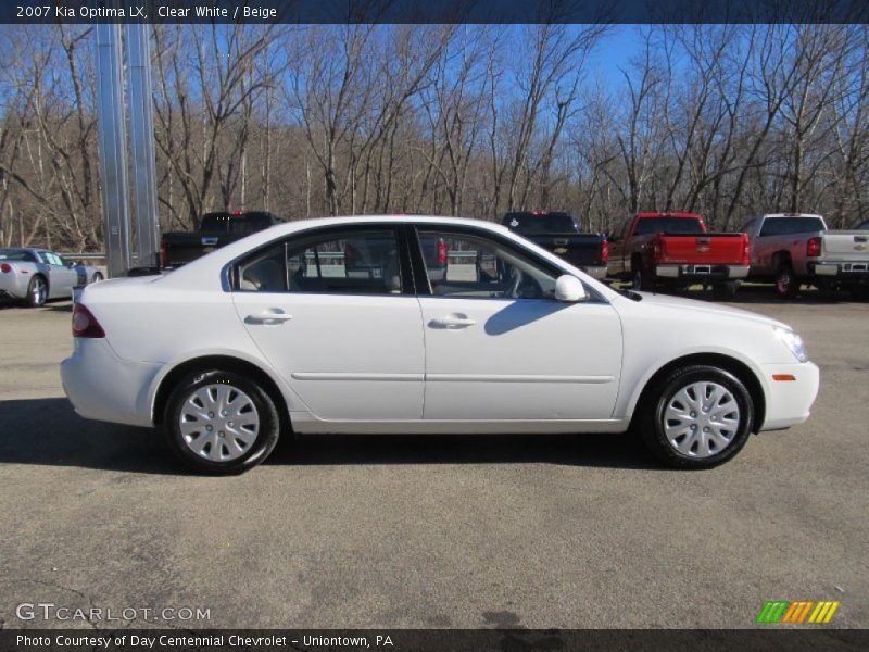 Clear White / Beige 2007 Kia Optima LX