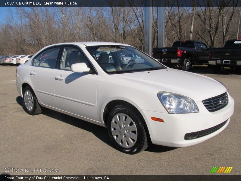 Clear White / Beige 2007 Kia Optima LX