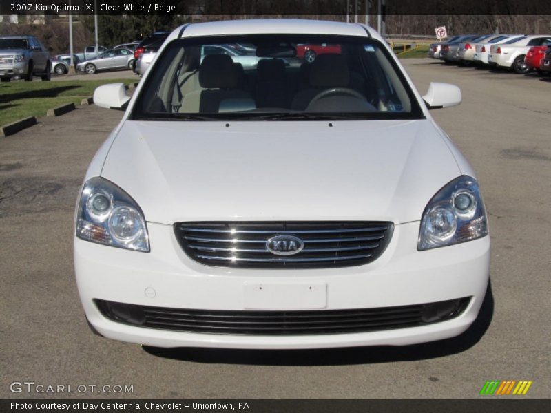 Clear White / Beige 2007 Kia Optima LX