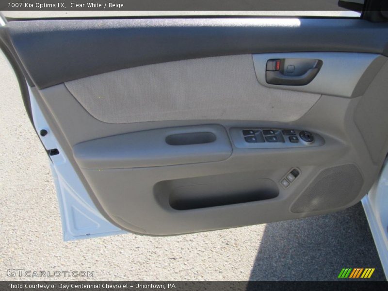 Clear White / Beige 2007 Kia Optima LX