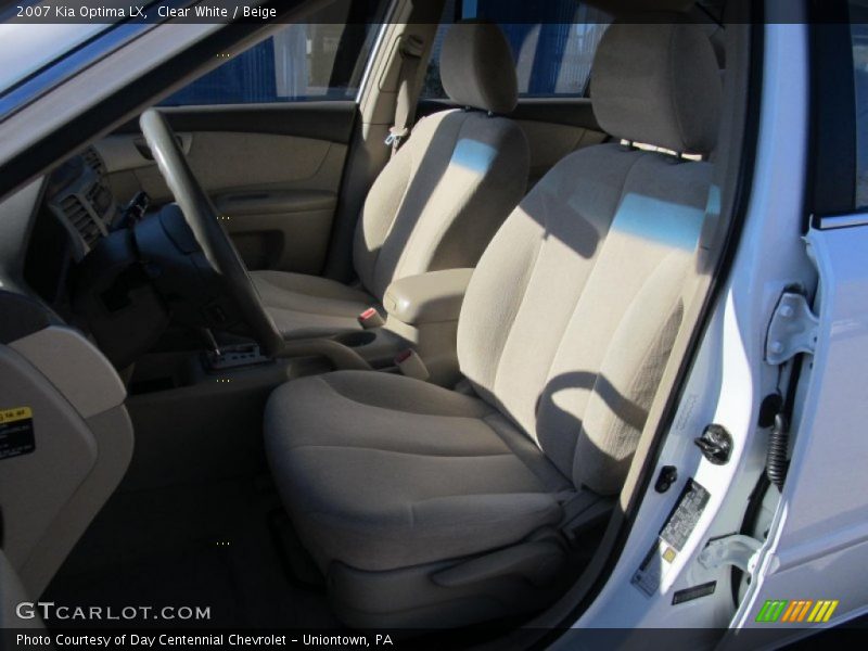 Clear White / Beige 2007 Kia Optima LX