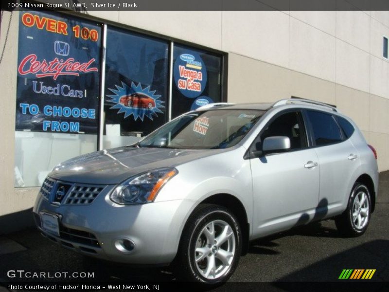 Silver Ice / Black 2009 Nissan Rogue SL AWD