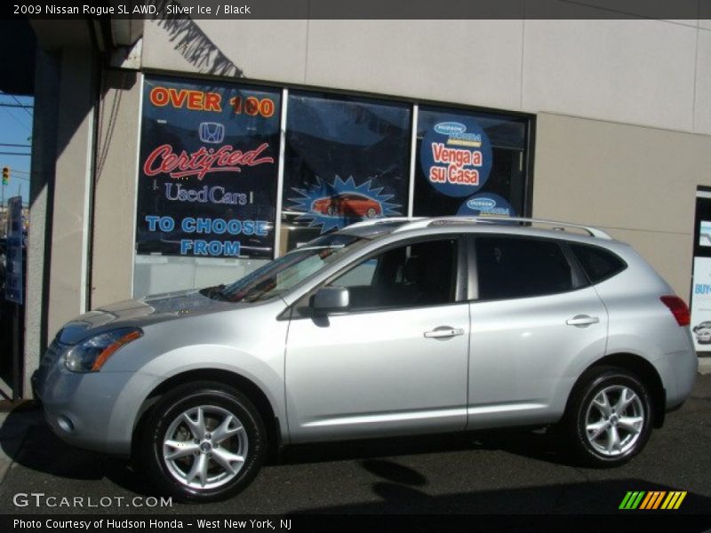 Silver Ice / Black 2009 Nissan Rogue SL AWD