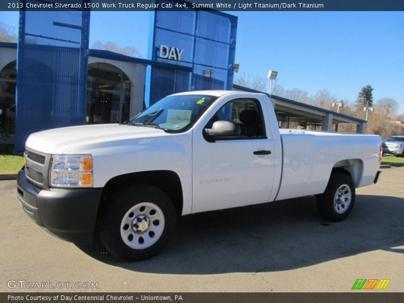 Summit White / Light Titanium/Dark Titanium 2013 Chevrolet Silverado 1500 Work Truck Regular Cab 4x4