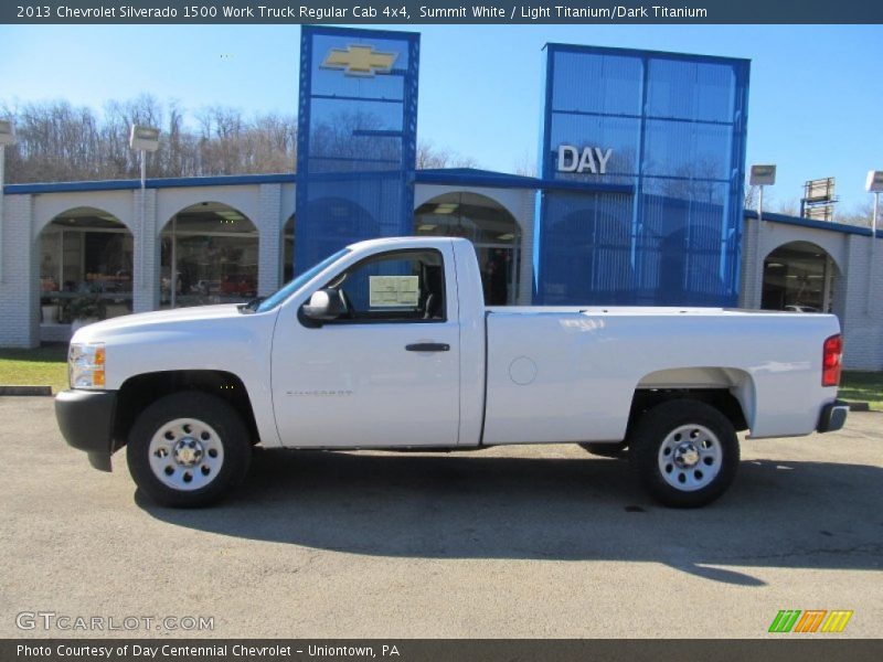 Summit White / Light Titanium/Dark Titanium 2013 Chevrolet Silverado 1500 Work Truck Regular Cab 4x4