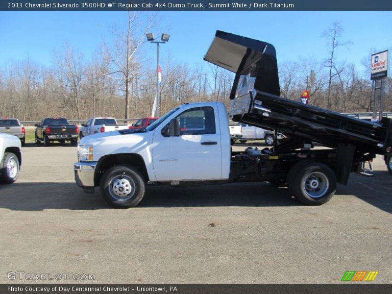Summit White / Dark Titanium 2013 Chevrolet Silverado 3500HD WT Regular Cab 4x4 Dump Truck