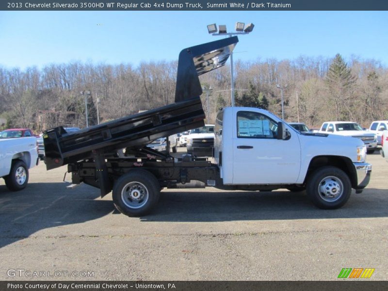 Summit White / Dark Titanium 2013 Chevrolet Silverado 3500HD WT Regular Cab 4x4 Dump Truck