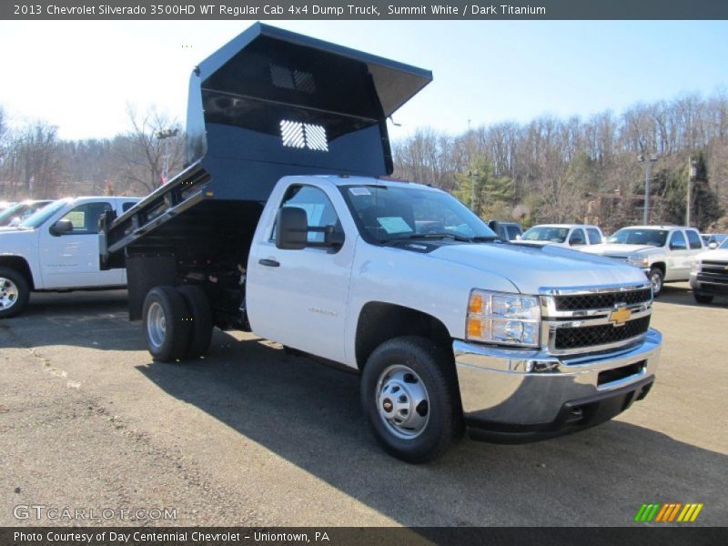 Summit White / Dark Titanium 2013 Chevrolet Silverado 3500HD WT Regular Cab 4x4 Dump Truck