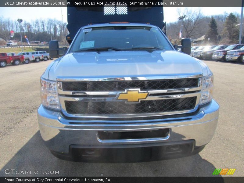 Summit White / Dark Titanium 2013 Chevrolet Silverado 3500HD WT Regular Cab 4x4 Dump Truck