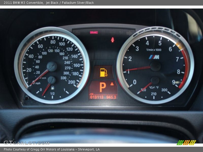 Jet Black / Palladium Silver/Black 2011 BMW M3 Convertible