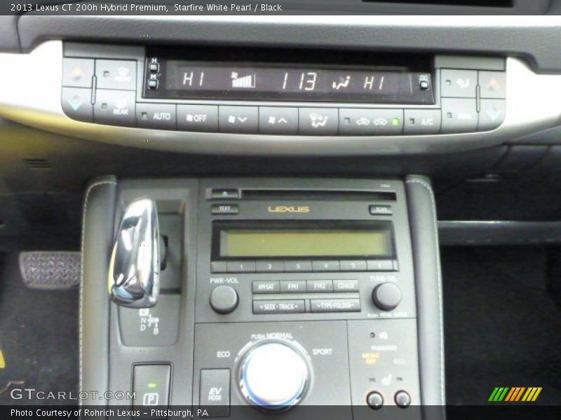 Starfire White Pearl / Black 2013 Lexus CT 200h Hybrid Premium