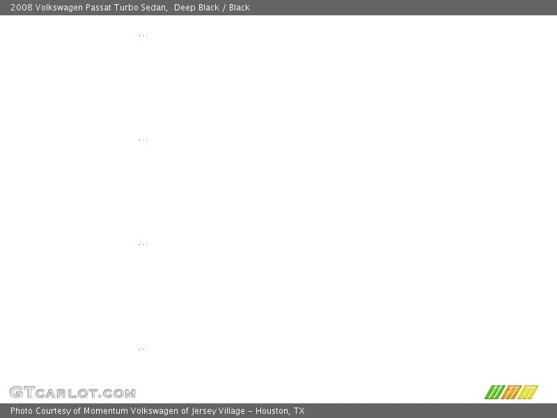 Deep Black / Black 2008 Volkswagen Passat Turbo Sedan