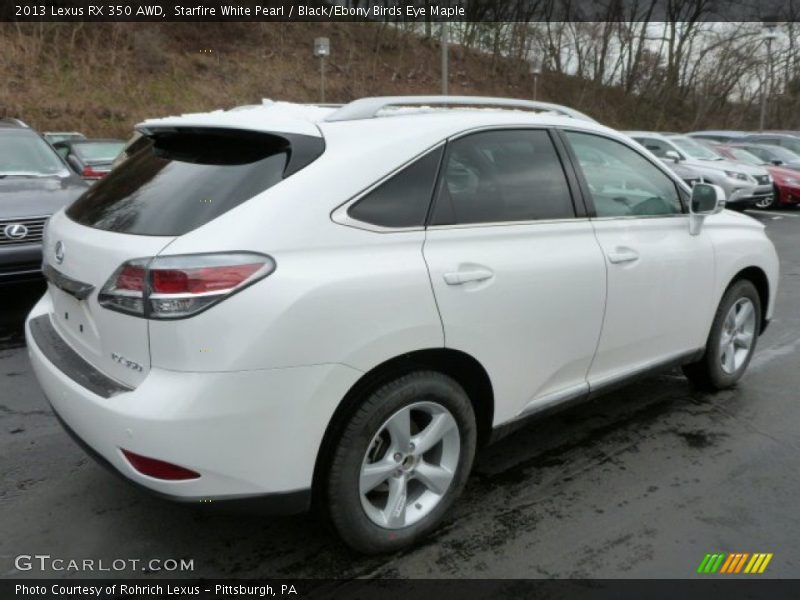 Starfire White Pearl / Black/Ebony Birds Eye Maple 2013 Lexus RX 350 AWD