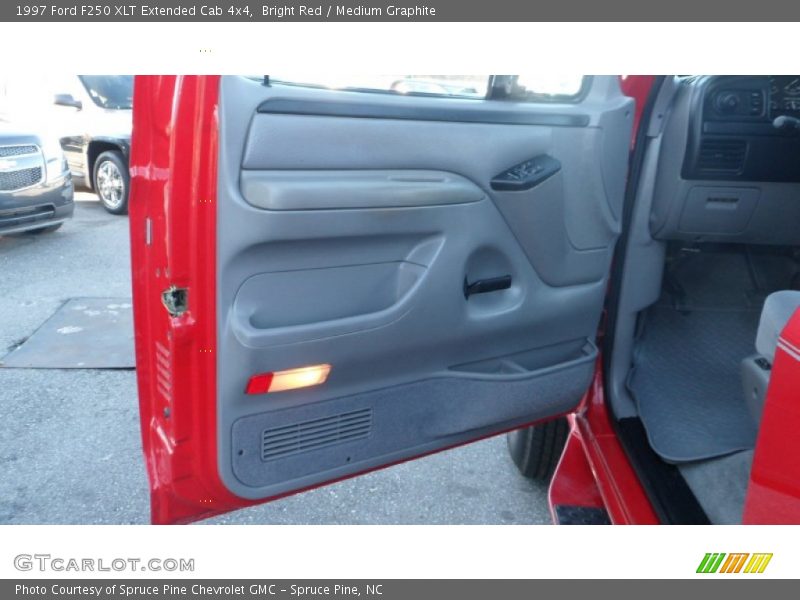 Bright Red / Medium Graphite 1997 Ford F250 XLT Extended Cab 4x4