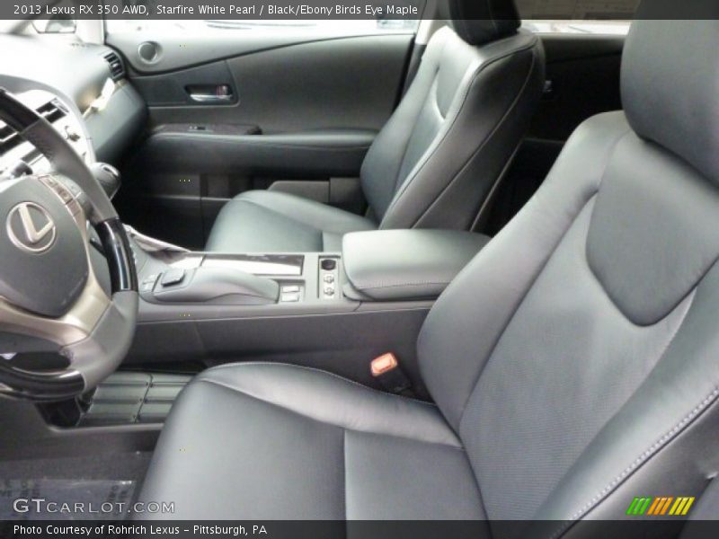 Starfire White Pearl / Black/Ebony Birds Eye Maple 2013 Lexus RX 350 AWD