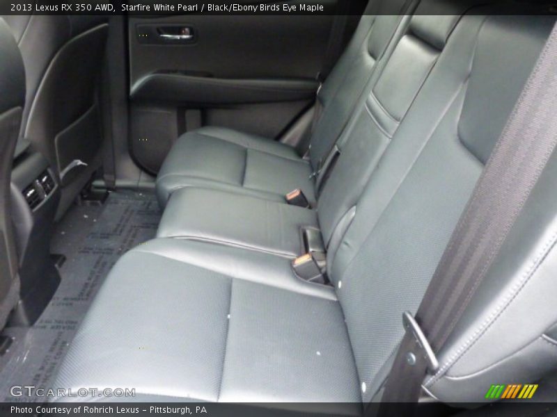 Starfire White Pearl / Black/Ebony Birds Eye Maple 2013 Lexus RX 350 AWD