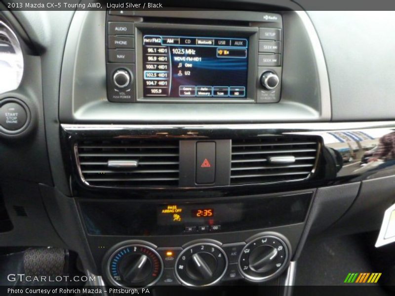 Liquid Silver / Black 2013 Mazda CX-5 Touring AWD