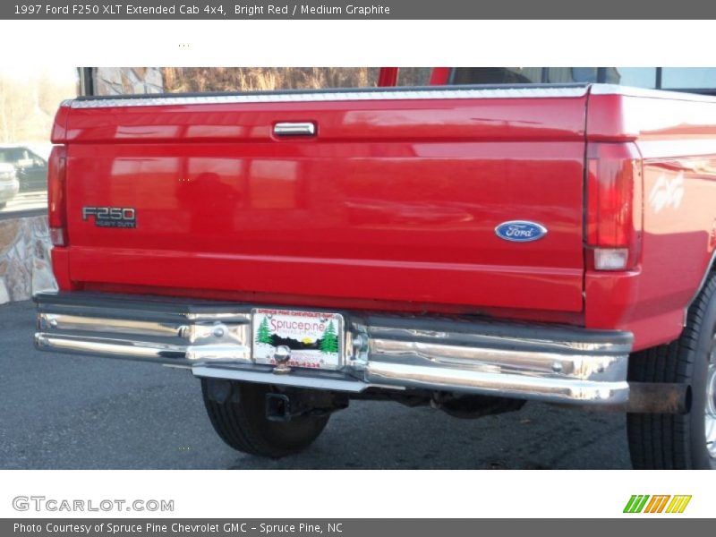 Bright Red / Medium Graphite 1997 Ford F250 XLT Extended Cab 4x4