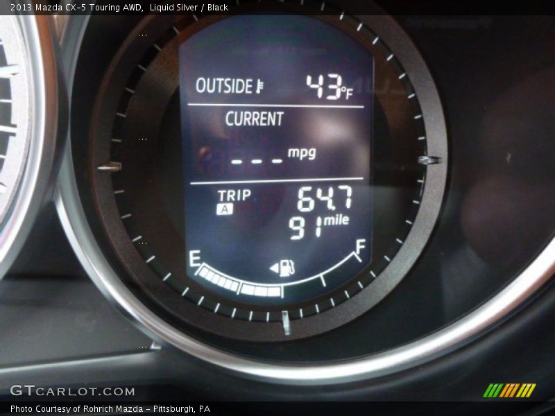 Liquid Silver / Black 2013 Mazda CX-5 Touring AWD