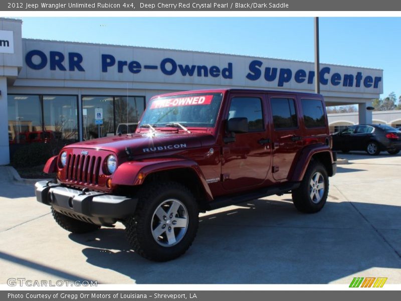 Deep Cherry Red Crystal Pearl / Black/Dark Saddle 2012 Jeep Wrangler Unlimited Rubicon 4x4