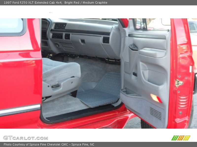Bright Red / Medium Graphite 1997 Ford F250 XLT Extended Cab 4x4