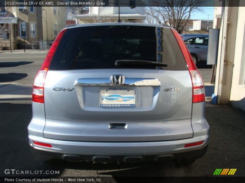 Glacier Blue Metallic / Gray 2010 Honda CR-V EX AWD
