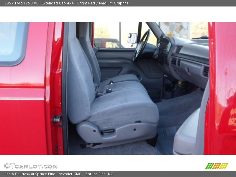 Bright Red / Medium Graphite 1997 Ford F250 XLT Extended Cab 4x4